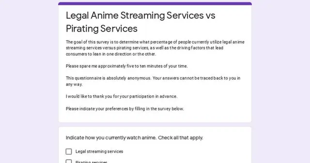 Perbandingan layanan streaming anime legal