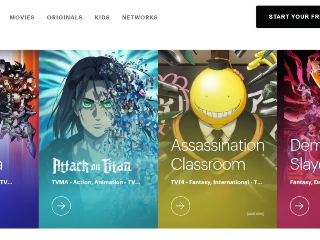 Perbandingan layanan streaming anime legal