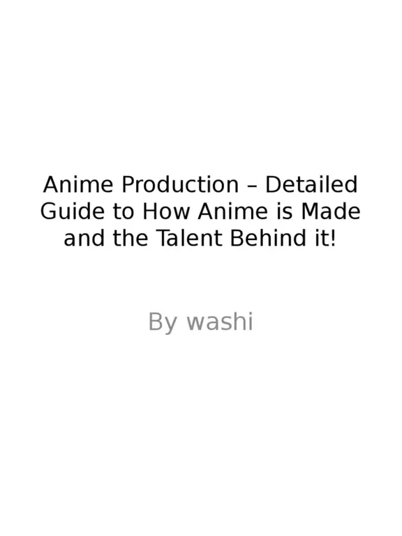 Proses pembuatan anime