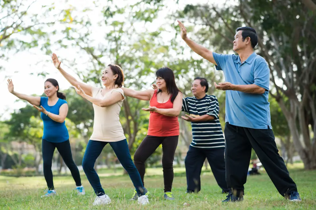 Gambar seseorang sedang berlatih Tai Chi