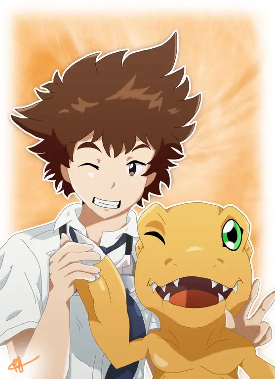 Tai dan Agumon, karakter utama Digimon