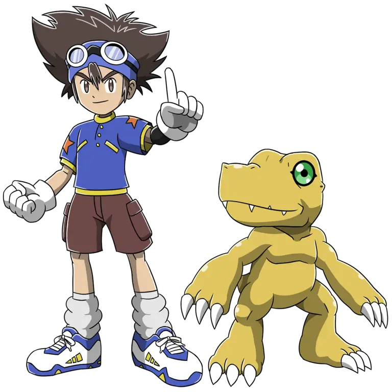 Tai dan Agumon, pasangan DigiDestined dan Digimon