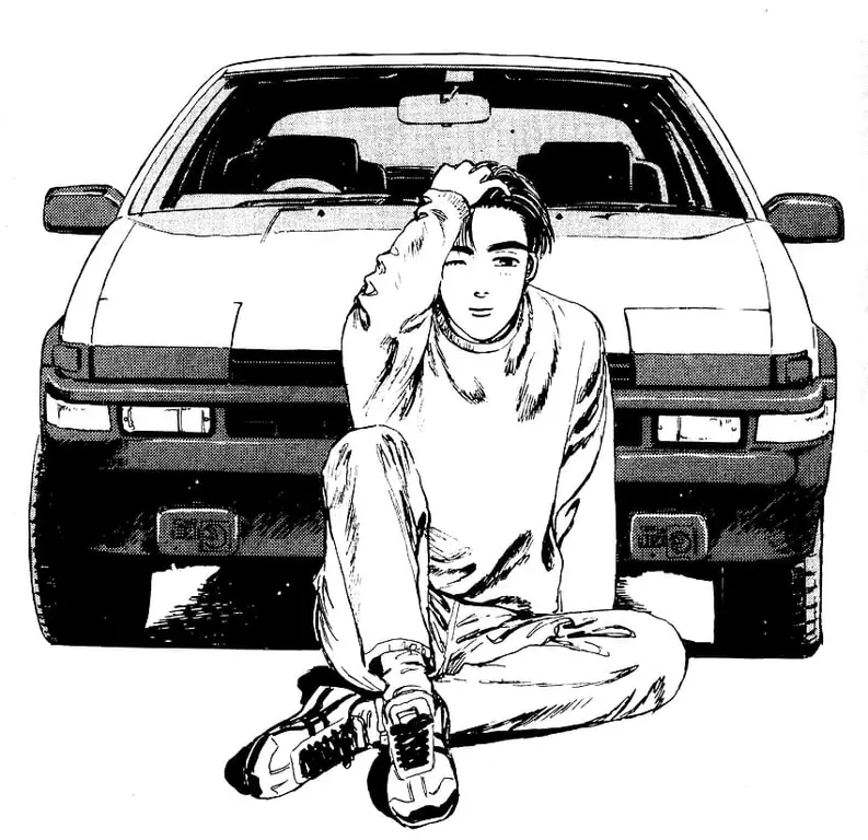 Gambar Takumi Fujiwara, tokoh utama Initial D