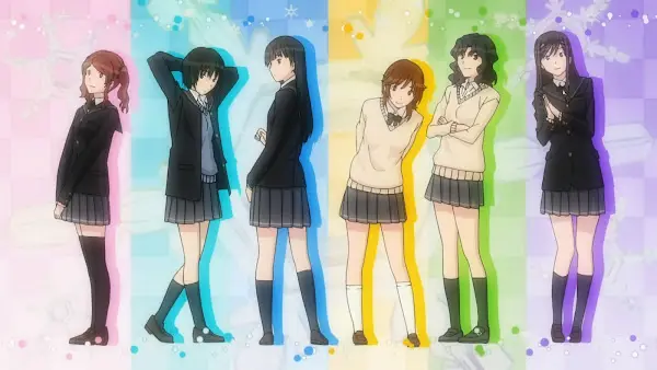 Cuplikan gambar dari visual novel Amagami