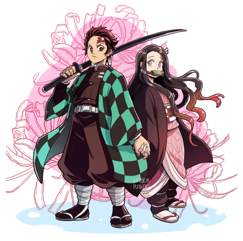 Gambar Tanjiro dan Nezuko