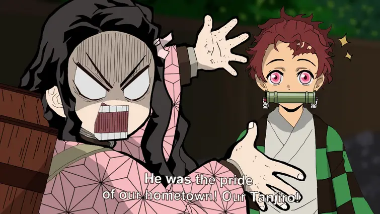 Tanjiro dan Nezuko dalam anime Demon Slayer