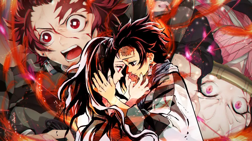 Tanjiro dan Nezuko, ikatan persaudaraan yang kuat Tanjiro dan Nezuko bersama dalam ilustrasi manga