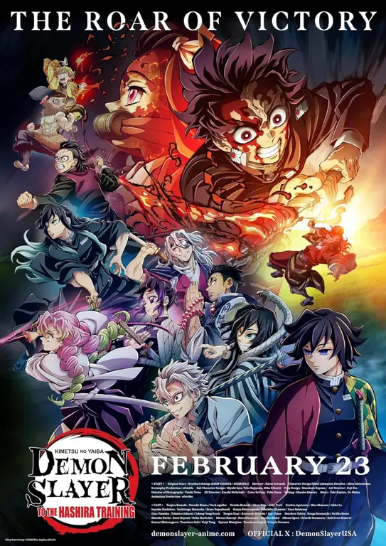 Tanjiro, Nezuko, Zenitsu, dan Inosuke Karakter-karakter utama dalam Demon Slayer