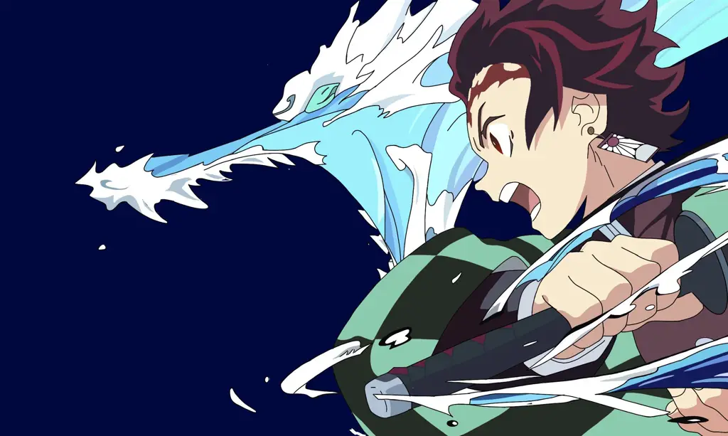 Tanjiro yang gigih melawan iblis Tanjiro Kamado, tokoh utama Demon Slayer