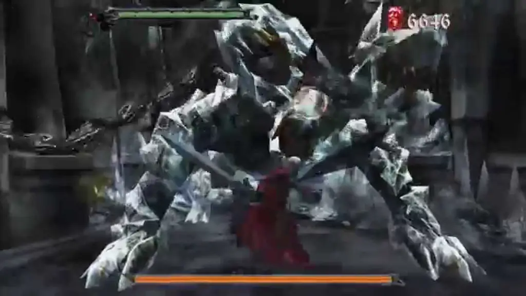 Gambar pertarungan melawan bos di Devil May Cry 3