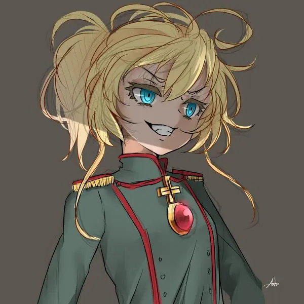 Gambar Tanya Degurechaff dalam anime Youjo Senki