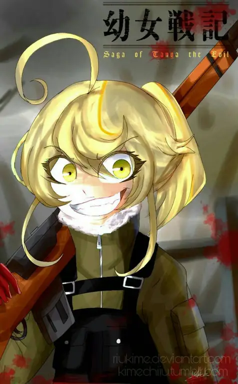 Gambar Tanya Degurechaff dari anime Youjo Senki