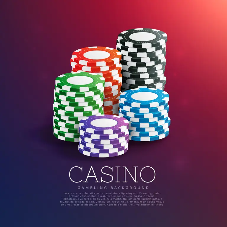 Gambar chip casino yang menunjukan taruhan