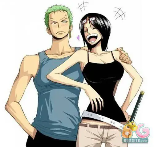 Gambar Tashigi dan Zoro saling berhadapan