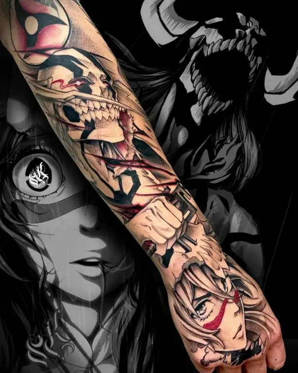 Contoh tato wajah anime terbaik