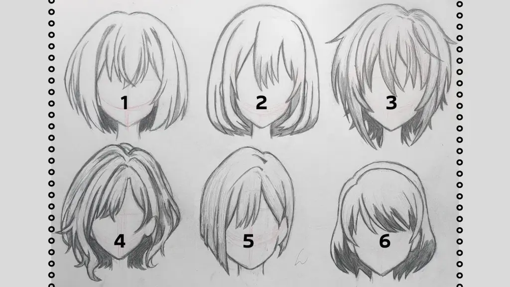 Contoh gambar rambut anime