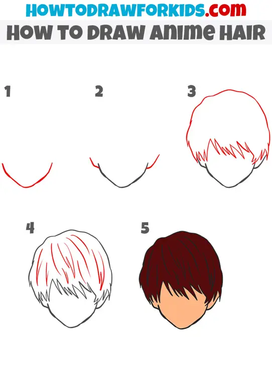 Tutorial sketsa rambut anime