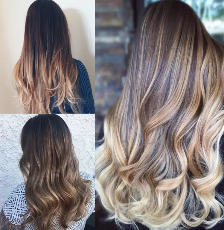 Contoh teknik ombre dan balayage pada rambut