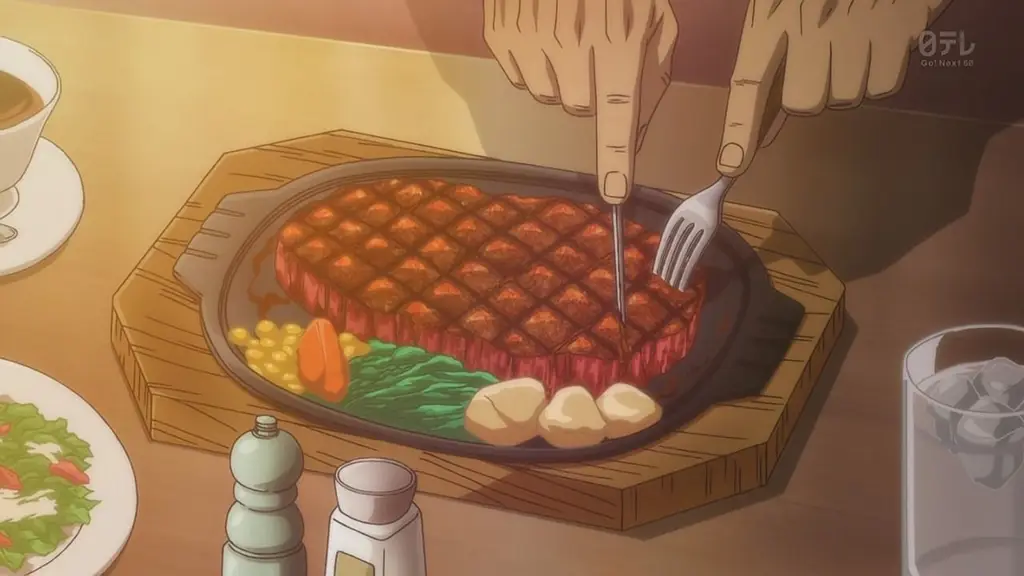 Contoh penyajian makanan dalam anime Food Wars! Shokugeki no Soma