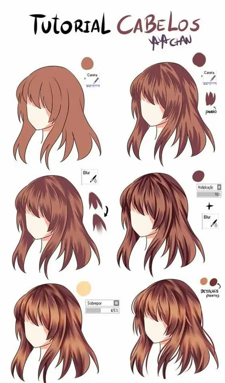 Teknik shading rambut anime