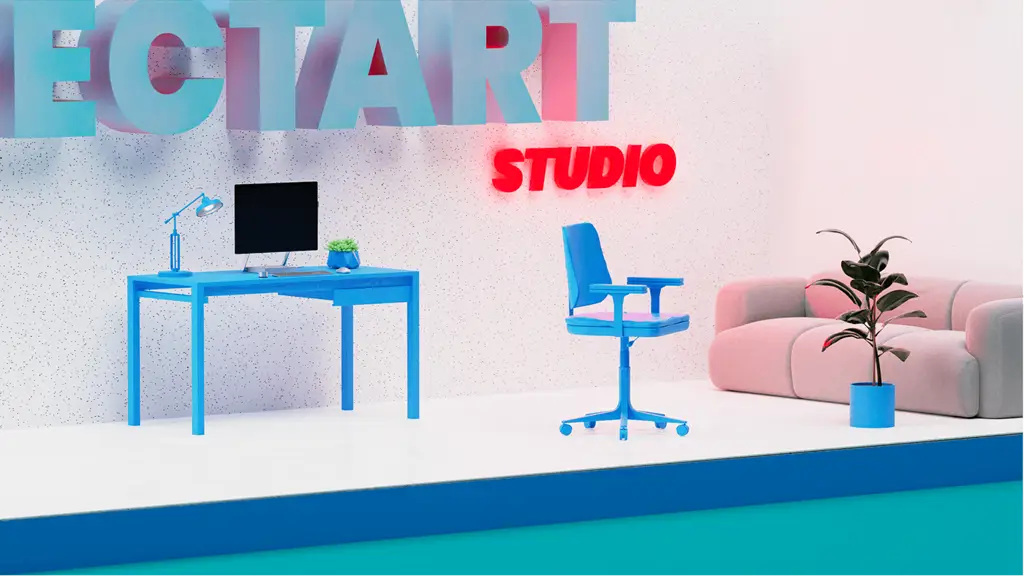 Studio animasi 3D modern