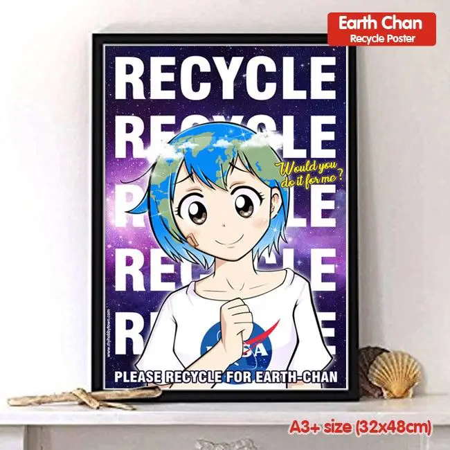 Ilustrasi teknologi daur ulang sampah ala anime