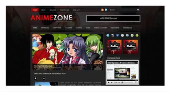 Blog review anime dengan tampilan menarik