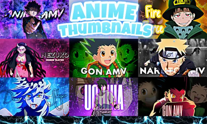 Thumbnail video review anime di YouTube