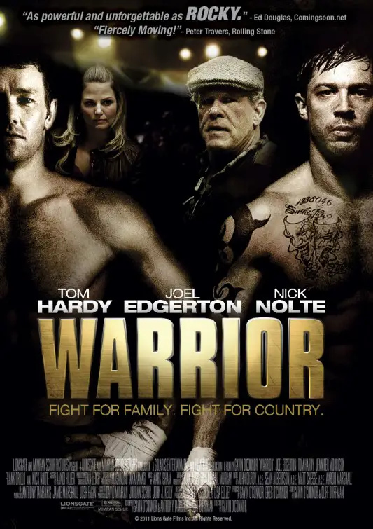 Poster film Warrior dengan subtitle Indonesia