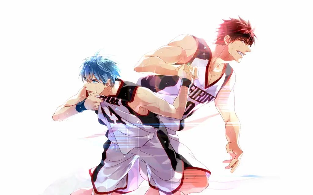 Gambar Kuroko Tetsuya sedang bermain basket