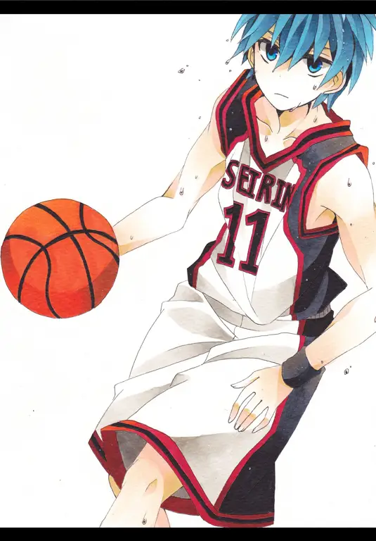 Gambar Tetsuya Kuroko, tokoh utama dalam Basket Kuroko