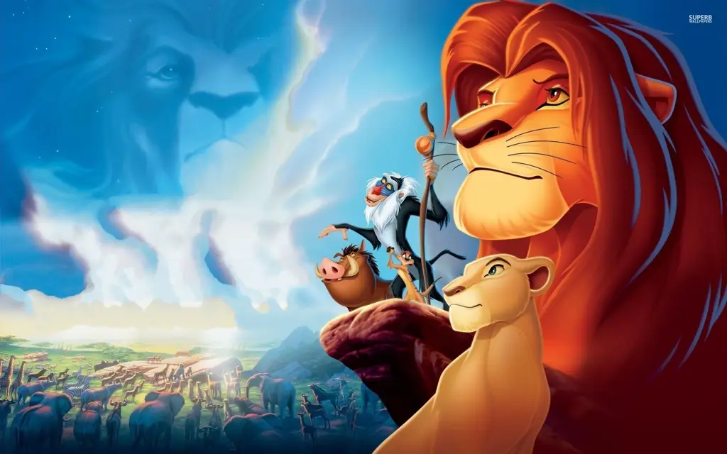 Gambar singa dari film The Lion King