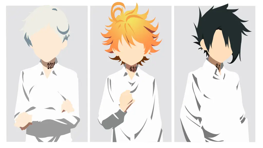 Emma, Norman, dan Ray dari anime The Promised Neverland