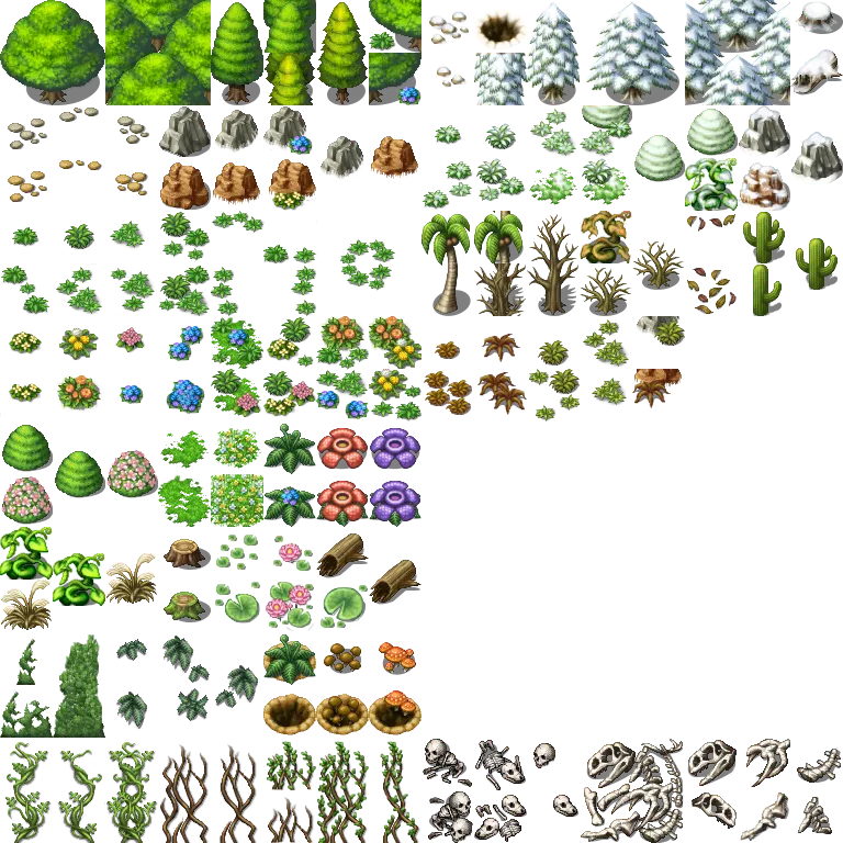 Gambar contoh tileset anime untuk RPG Maker MV