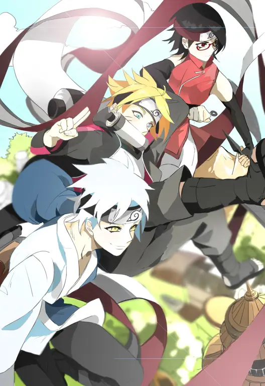 Tim 7 Boruto dalam misi terbaru Gambar tim 7 Boruto