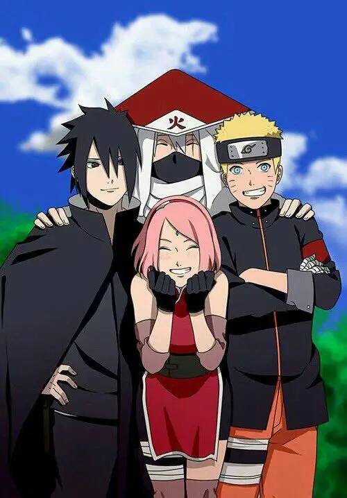 Gambar Tim 7: Naruto, Sasuke, dan Sakura