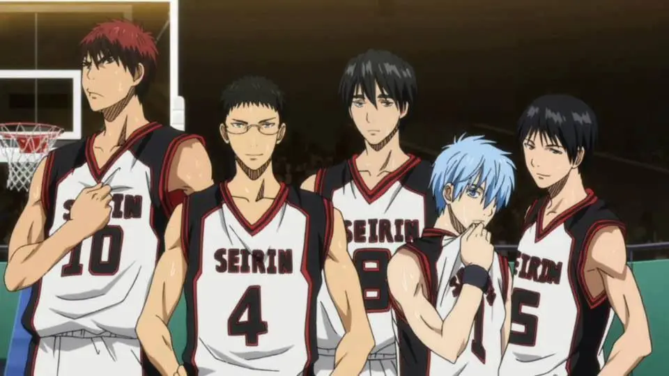 Gambar tim basket Seirin High School dalam anime Kuroko no Basket