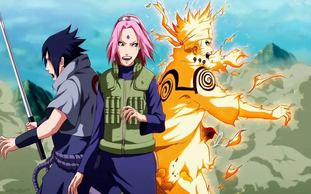 Tim 7 Naruto, Sasuke, dan Sakura