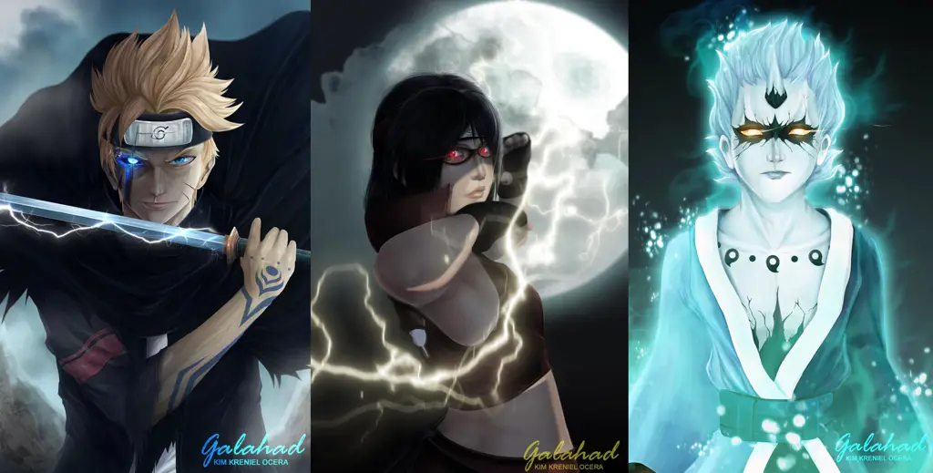 Gambar Boruto bersama Tim 7