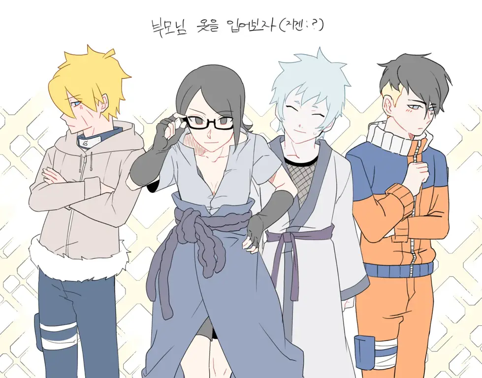 Boruto dan Tim 7 dalam sebuah misi