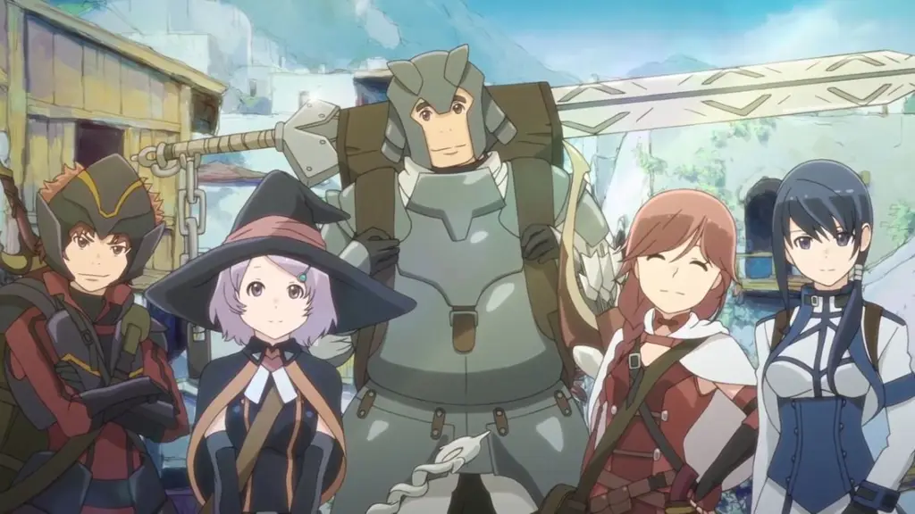 Para karakter Gensou no Grimgar dalam sebuah adegan