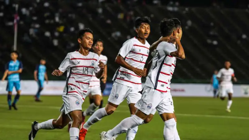 Timnas Kamboja sedang bermain