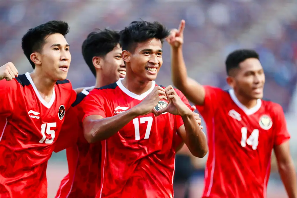 Timnas U22 Indonesia sedang berlatih