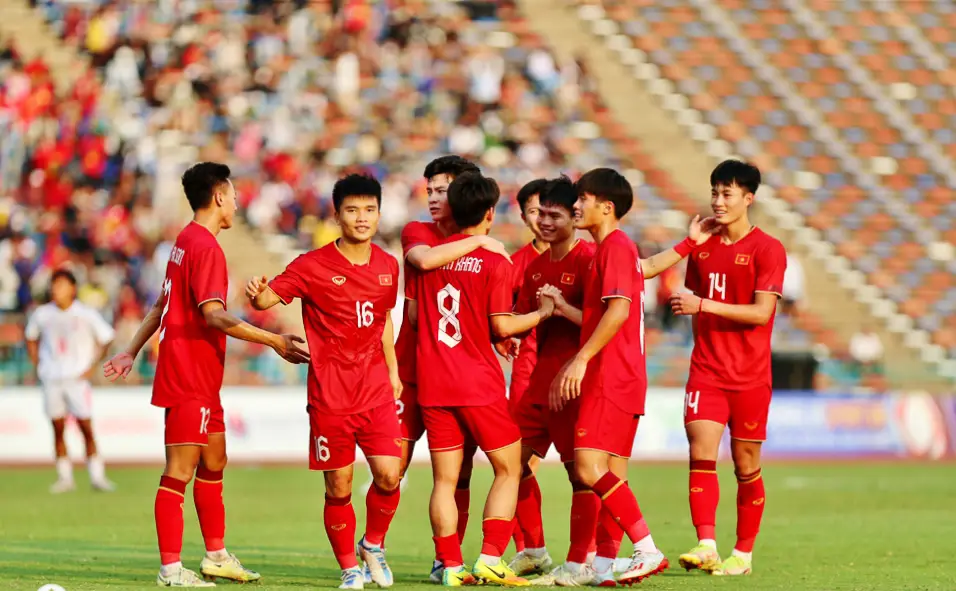 Timnas Vietnam U-22 sedang berlatih