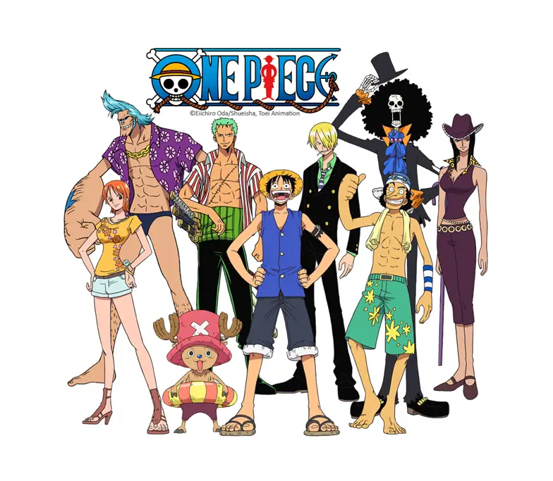 Logo Toei Animation dan gambar adegan One Piece