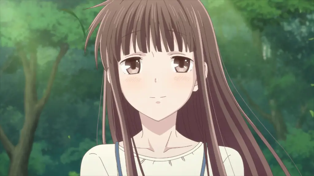 Gambar Tohru Honda, karakter utama dalam Fruits Basket.