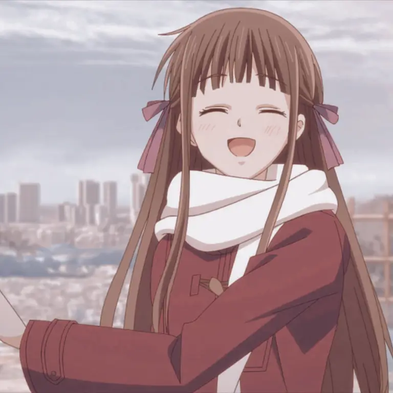 Gambar Tohru Honda, tokoh utama dalam anime Fruits Basket.