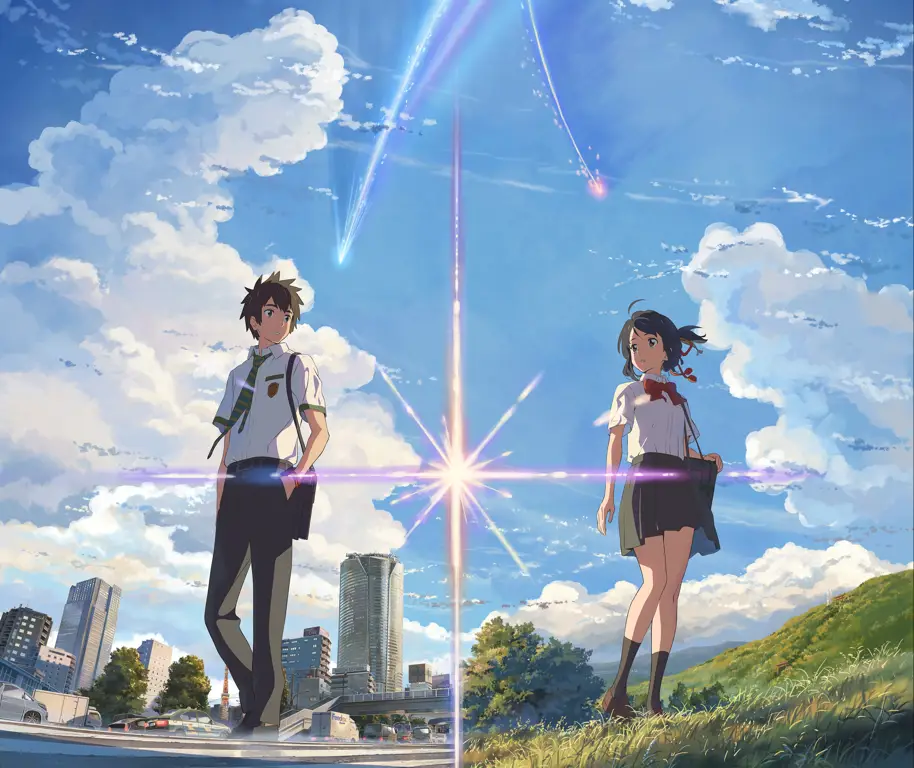 Mitsuha dan Taki, karakter utama Kimi no Nawa