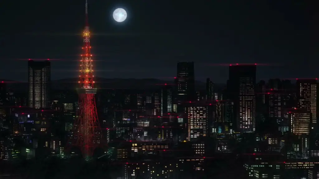 Gambar pemandangan kota Tokyo yang gelap dan menyeramkan dalam anime Tokyo Ghoul