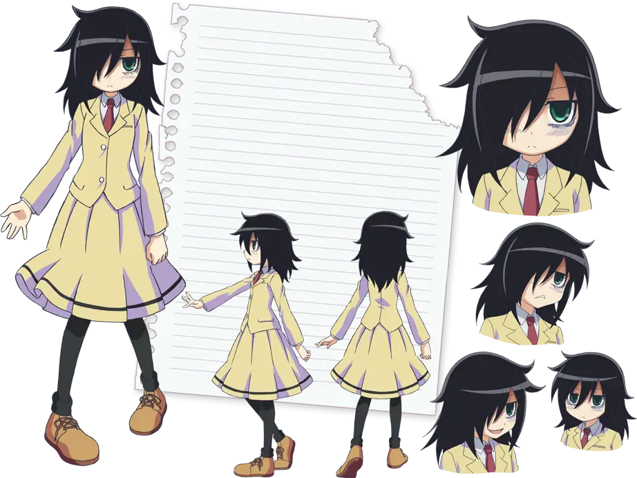 Gambar Tomoko Kuroki, tokoh utama anime Watamote